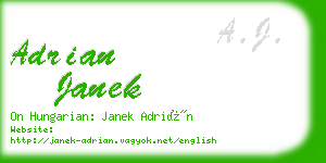 adrian janek business card